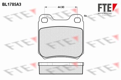 BL1785A3 FTE Комплект тормозных колодок, дисковый тормоз