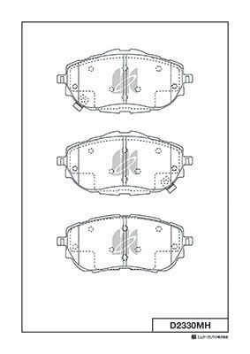 D2330MH MK Kashiyama Комплект тормозных колодок, дисковый тормоз