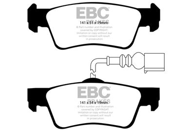 DP1907 EBC Brakes Комплект тормозных колодок, дисковый тормоз