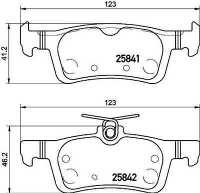 P61121 BREMBO Комплект тормозных колодок, дисковый тормоз