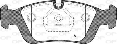 BPA038400 OPEN PARTS Комплект тормозных колодок, дисковый тормоз