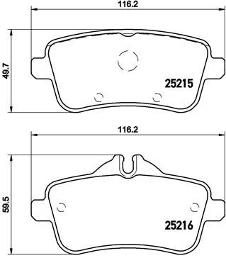 P50100 BREMBO Комплект тормозных колодок, дисковый тормоз