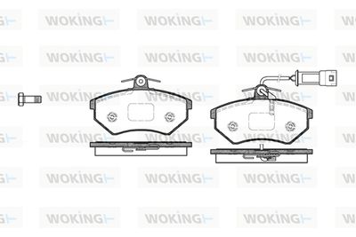 P034352 WOKING Комплект тормозных колодок, дисковый тормоз