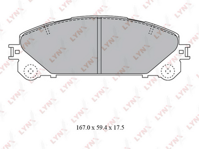 BD7596 LYNXauto Комплект тормозных колодок, дисковый тормоз