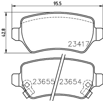 8DB355030121 HELLA Комплект тормозных колодок, дисковый тормоз