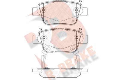 RB1688 R BRAKE Комплект тормозных колодок, дисковый тормоз