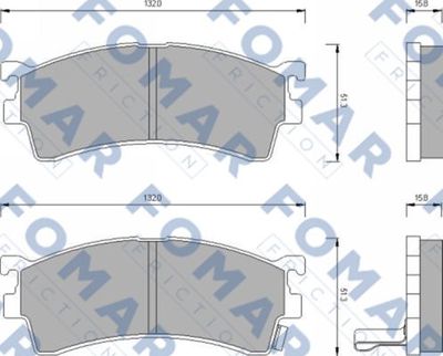 FO679881 FOMAR Friction Комплект тормозных колодок, дисковый тормоз