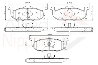 ADB32692 COMLINE Комплект тормозных колодок, дисковый тормоз