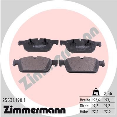 255311901 ZIMMERMANN Комплект тормозных колодок, дисковый тормоз