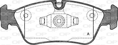 BPA038460 OPEN PARTS Комплект тормозных колодок, дисковый тормоз