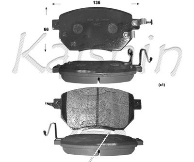 FK1264 KAISHIN Комплект тормозных колодок, дисковый тормоз