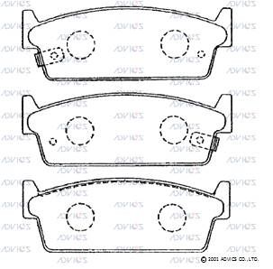 SN746P ADVICS Комплект тормозных колодок, дисковый тормоз