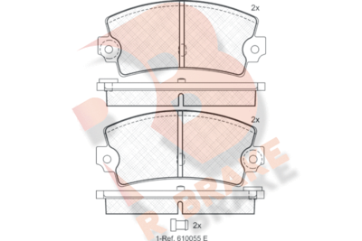 RB0098 R BRAKE Комплект тормозных колодок, дисковый тормоз