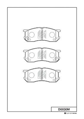 D0030M MK Kashiyama Комплект тормозных колодок, дисковый тормоз