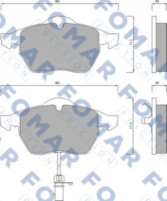 FO668681 FOMAR Friction Комплект тормозных колодок, дисковый тормоз