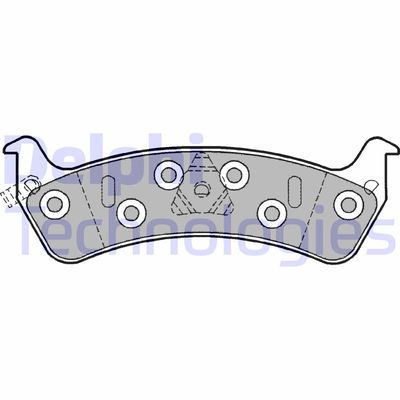 LP1184 DELPHI Комплект тормозных колодок, дисковый тормоз