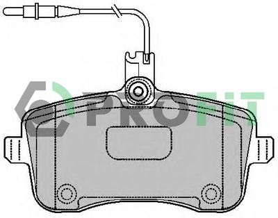 50001725 PROFIT Комплект тормозных колодок, дисковый тормоз