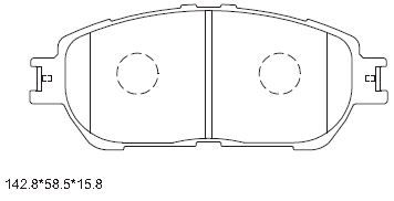 KD2639 ASIMCO Комплект тормозных колодок, дисковый тормоз