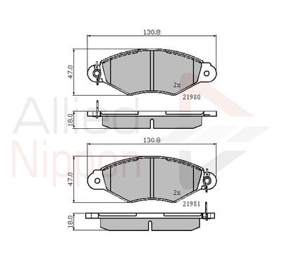 ADB0485 COMLINE Комплект тормозных колодок, дисковый тормоз