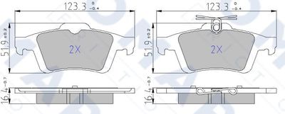 FO846881 FOMAR Friction Комплект тормозных колодок, дисковый тормоз