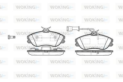 P376322 WOKING Комплект тормозных колодок, дисковый тормоз