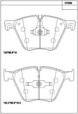 KD7009 ASIMCO Комплект тормозных колодок, дисковый тормоз