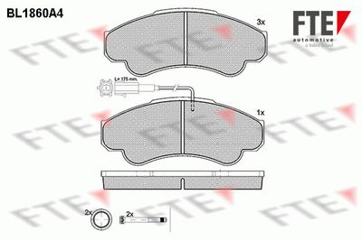 BL1860A4 FTE Комплект тормозных колодок, дисковый тормоз