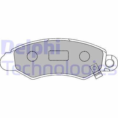 LP1318 DELPHI Комплект тормозных колодок, дисковый тормоз