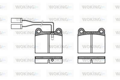 P106301 WOKING Комплект тормозных колодок, дисковый тормоз