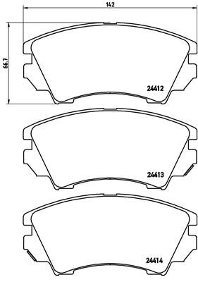 P59055X BREMBO Комплект тормозных колодок, дисковый тормоз