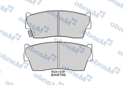 MBF015833 MANDO Комплект тормозных колодок, дисковый тормоз