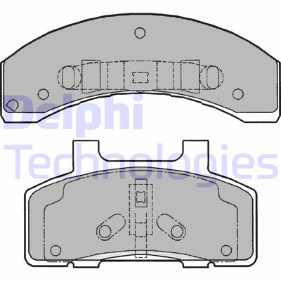 LP1216 DELPHI Комплект тормозных колодок, дисковый тормоз