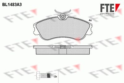 BL1483A3 FTE Комплект тормозных колодок, дисковый тормоз