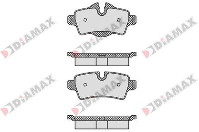 N09719 DIAMAX Комплект тормозных колодок, дисковый тормоз