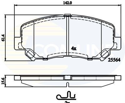 CBP32252 COMLINE Комплект тормозных колодок, дисковый тормоз