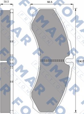 FO911481 FOMAR Friction Комплект тормозных колодок, дисковый тормоз