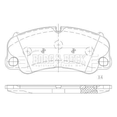 BBP2639 BORG & BECK Комплект тормозных колодок, дисковый тормоз