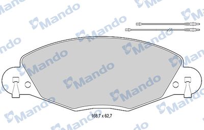 MBF015474 MANDO Комплект тормозных колодок, дисковый тормоз