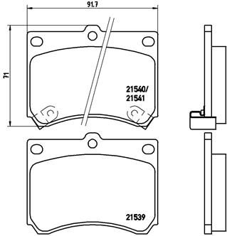 P49011 BREMBO Комплект тормозных колодок, дисковый тормоз