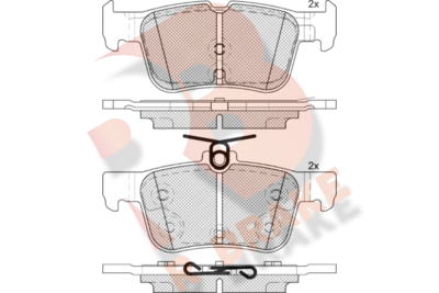 RB2198200 R BRAKE Комплект тормозных колодок, дисковый тормоз