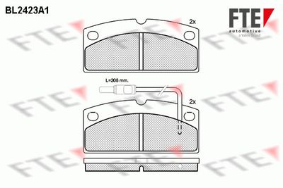 BL2423A1 FTE Комплект тормозных колодок, дисковый тормоз