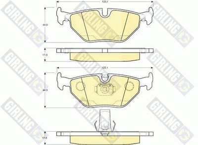 6112652 GIRLING Комплект тормозных колодок, дисковый тормоз