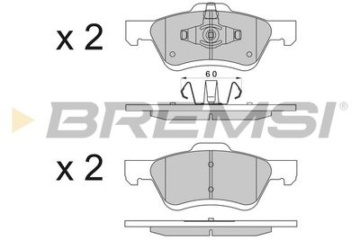 BP3567 BREMSI Комплект тормозных колодок, дисковый тормоз