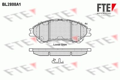 BL2808A1 FTE Комплект тормозных колодок, дисковый тормоз