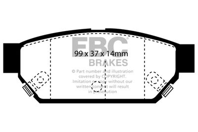 DP986 EBC Brakes Комплект тормозных колодок, дисковый тормоз