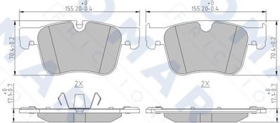 FO261481 FOMAR Friction Комплект тормозных колодок, дисковый тормоз