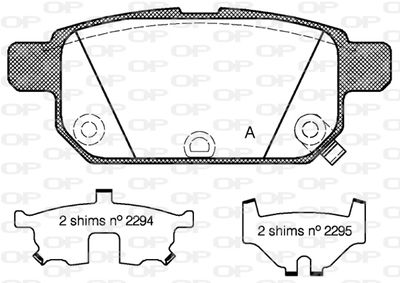 BPA147102 OPEN PARTS Комплект тормозных колодок, дисковый тормоз