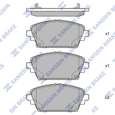 SP1582A Hi-Q Комплект тормозных колодок, дисковый тормоз