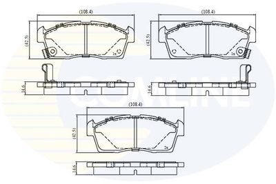 CBP3793 COMLINE Комплект тормозных колодок, дисковый тормоз