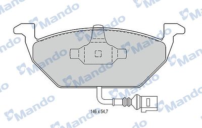 MBF015147 MANDO Комплект тормозных колодок, дисковый тормоз